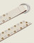 Studded Long Knot Belt In Vanilla Leather - Vanilla