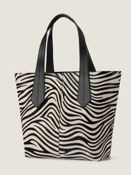 Tab Tote in Zebra Haircalf - Zebra Haircalf