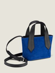 Tab Tote Mini in Blue Suede - Blue Suede