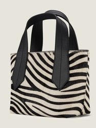 Tab Tote Mini in Zebra Haircalf