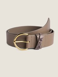 The Keeper Belt In Taupe - Taupe