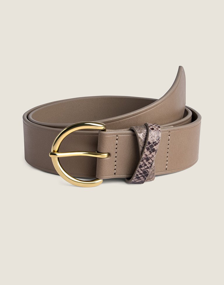 The Keeper Belt In Taupe - Taupe