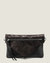 Wearable Wallet Belt Bag with Chain Strap in Black Metallic