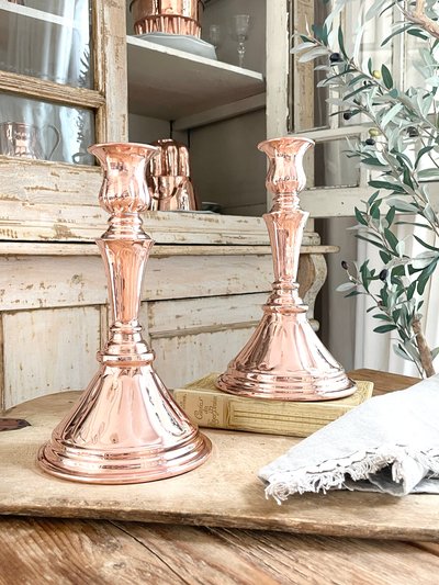 Coppermill Kitchen CMK Vintage Inspired Copper Candlesticks product