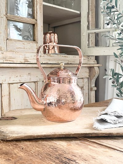 Coppermill Kitchen CMK Vintage Inspired Copper Hand Hammered Teapot product