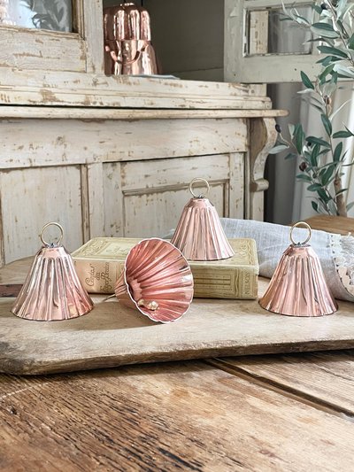 Coppermill Kitchen Copper Bell Ornaments - Set Of 4 product