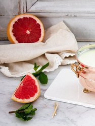 Vintage French Inspired Grapefruit Mint Jardinière Candle