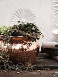 Vintage Inspired Copper Cauldron Pot