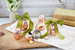 Vintage Inspired Copper Handmade Egg Ornaments Set/4