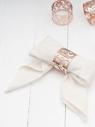 Vintage Inspired Copper Napkin Rings Set Of 4