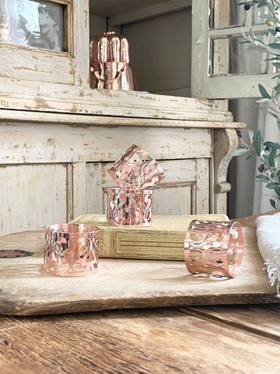Coppermill Kitchen Vintage Inspired Copper Napkin Rings Set Of 4 product