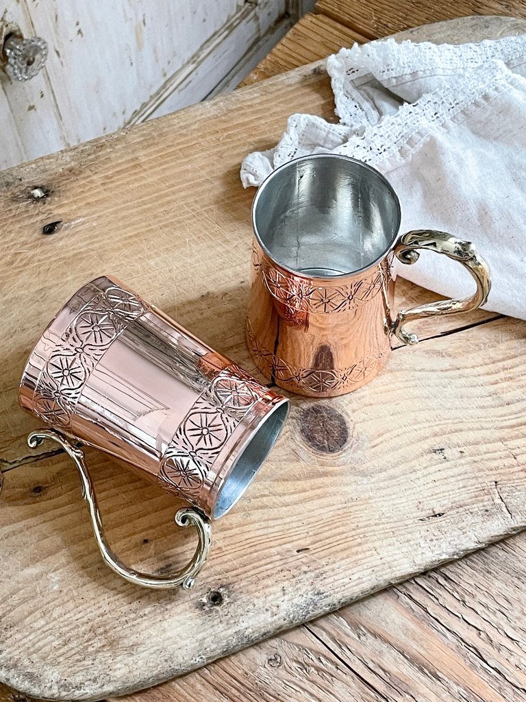 Vintage Inspired Tankard Mug - Set Of 2