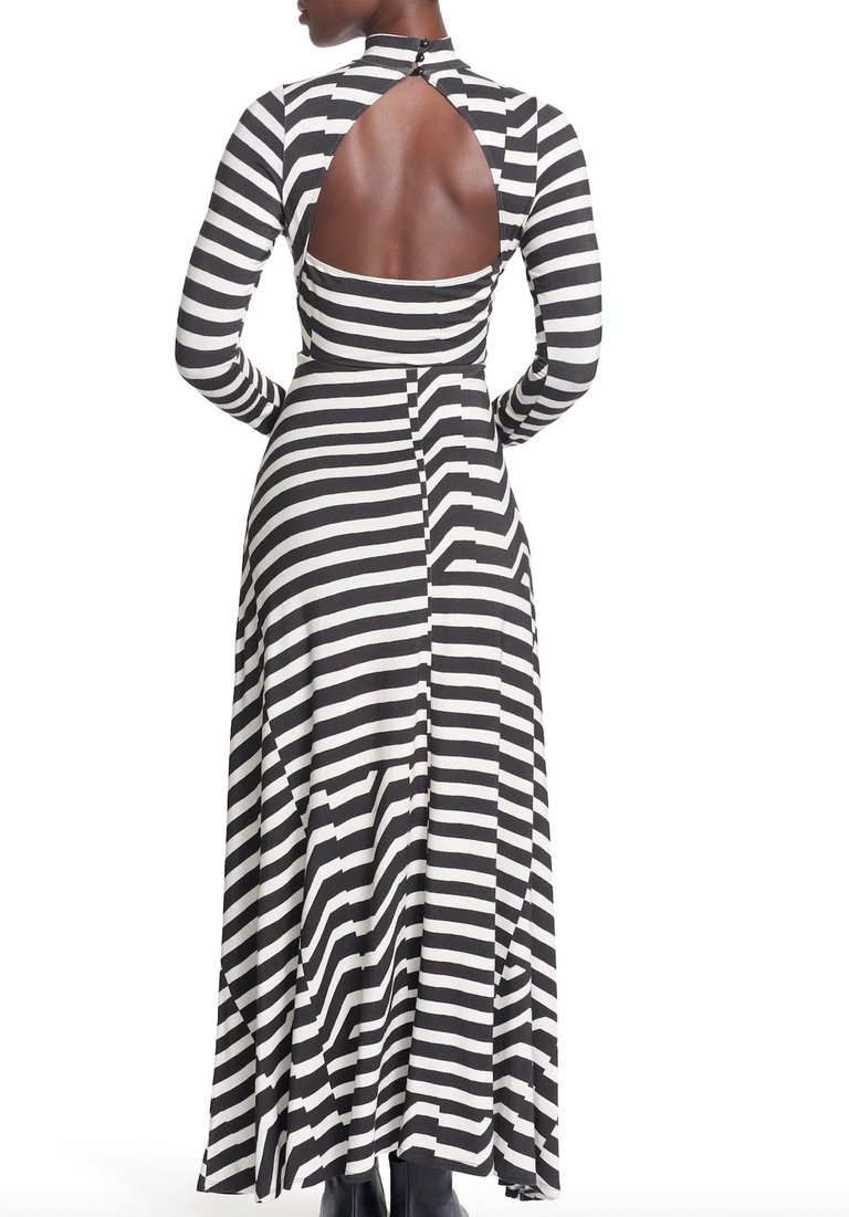 Madison Dress In Black/White