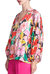Noemie Top - Bold Blooms In Multicolor - Multicolor