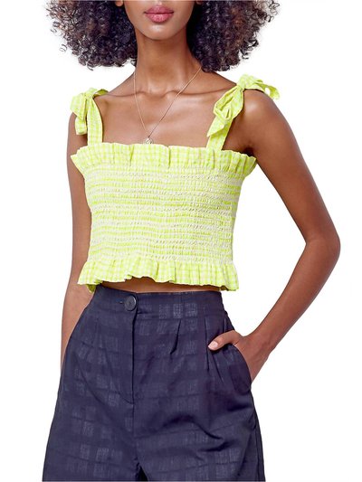 COREY LYNN CALTER Olive Crop Top In Neon Yellow product