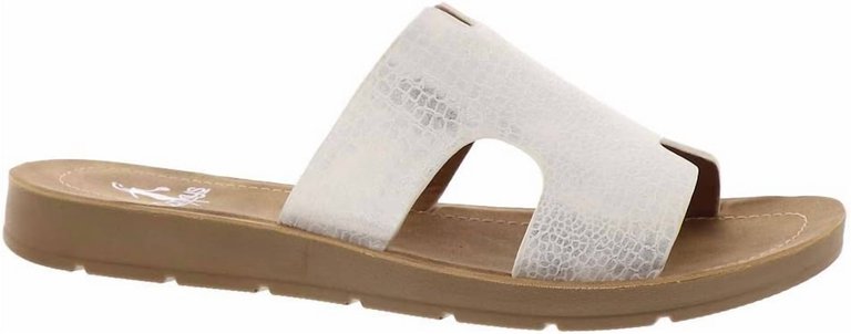 Bogalusa Sandals In White Croco - White Croco