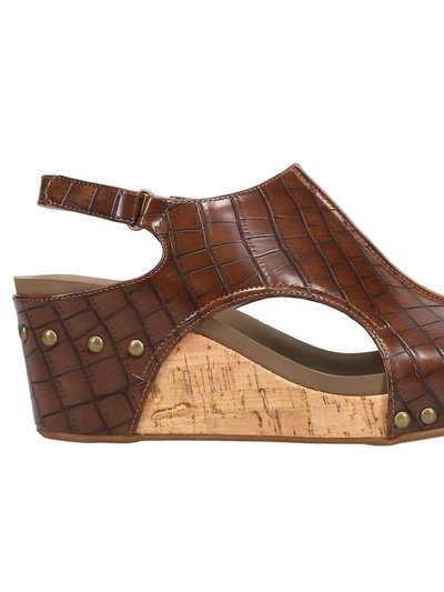 Corkys Carley Wedge Sandal In Brown Croco product