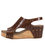 Carley Wedge Sandal In Brown Croco