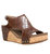 Carley Wedge Sandal In Brown Croco