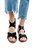 Double Dutch Sandal In Black Patent - Black Patent