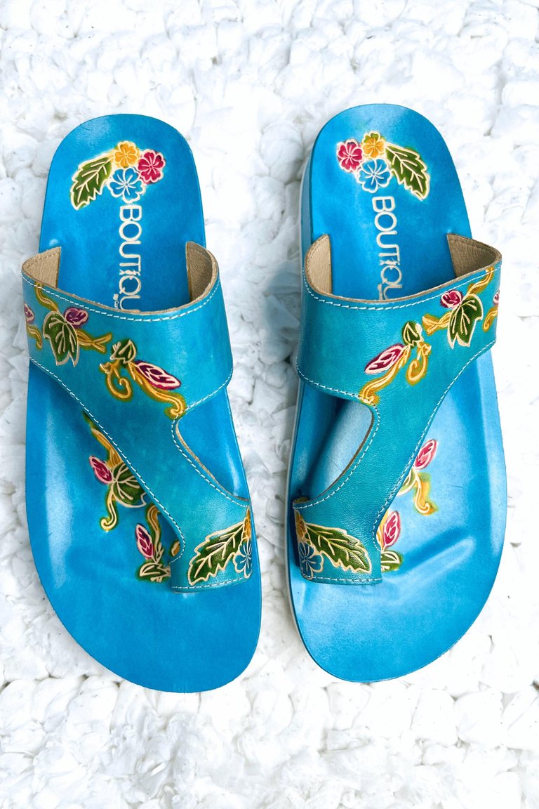 Eden Sandals In Turquoise - Turquoise