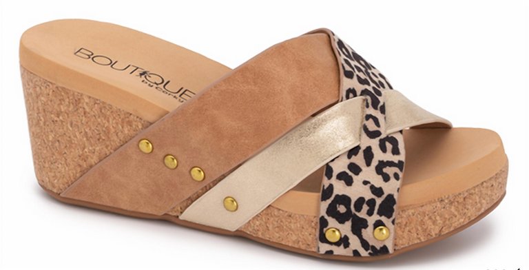 Women's Amuse Wedge Sandal In Leopard