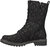 Women's Leopard Boots In Matte Black