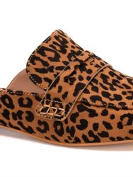 Women'S Leopard Slide Mule - Brown/Black