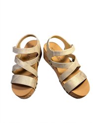 Women's Sundown Strappy Wedge Sandal In Gold