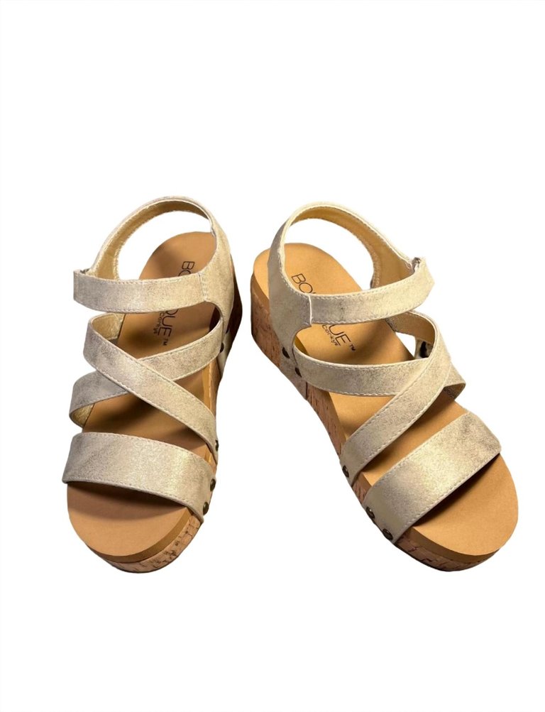 Women's Sundown Strappy Wedge Sandal In Gold