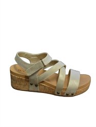 Women's Sundown Strappy Wedge Sandal In Gold - Gold