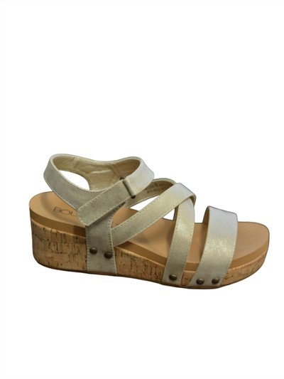 Corkys Women's Sundown Strappy Wedge Sandal In Gold product