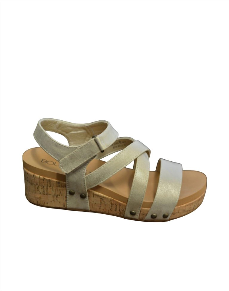 Women's Sundown Strappy Wedge Sandal In Gold - Gold