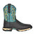 Ladies Hydro Resist Work Western Boots In Black/turquoise - Black/Turquoise