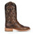 Men's Moka Embroidery Wide Square Toe Rodeo Collection Western Boots In Brown