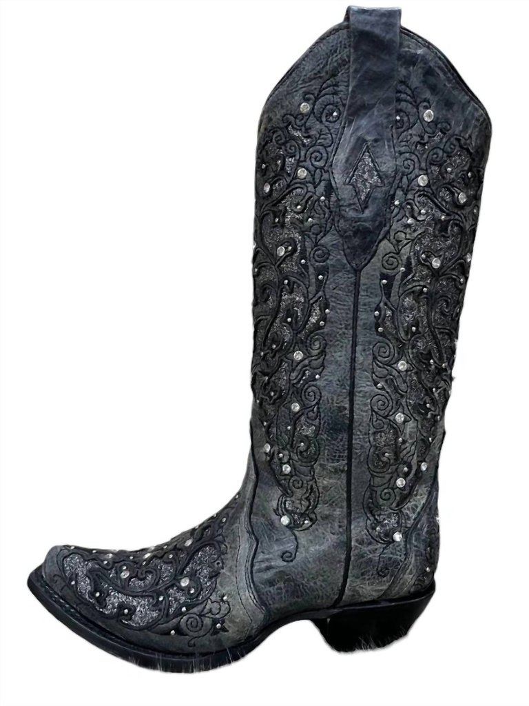 Women's Cowboy Boots In Grey