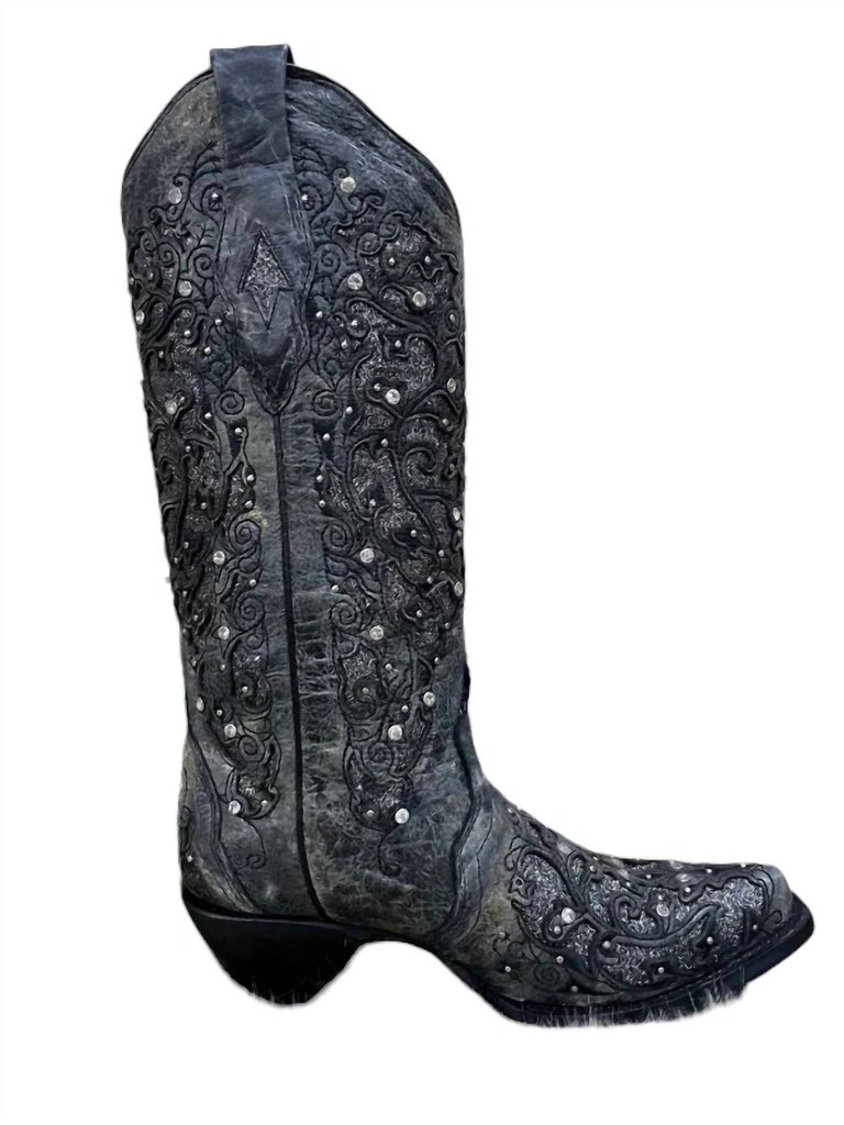 Women's Cowboy Boots In Grey - Grey