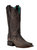 Women's Glitter Woven Overlay Square Toe Cowboy Boot In Chocolate - Chocolate