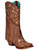 Women's Overlay White Embroidery Lamb Fringe Snip Toe Cowboy Boot In Honey - Honey