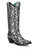 Women's Western Dress Boots In Silver/Black - Silver/Black