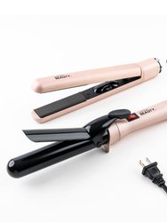 Switch Duo Interchangeable Cord Flat Iron & Curling Iron Set - Pink Rose