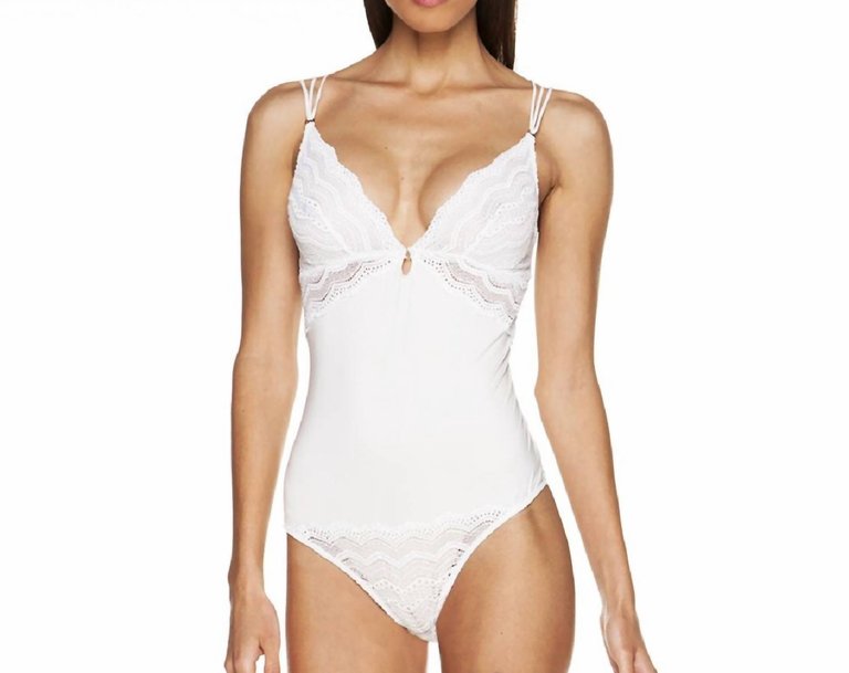 Ceylon Spring Teddy Bodysuit - White