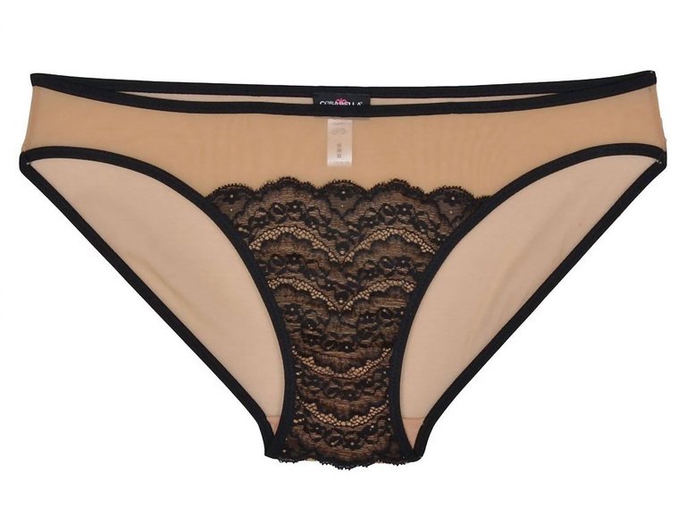 Elise Lowrider Bikini - Black/Nude