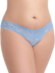 Never Say Never Cutie Thong Panty In Jewel Blue - Jewel Blue