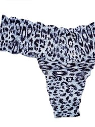 Women's Low Rise Thong Panty - Sorren Blue/Navy Animal
