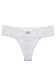 Women's Never Say Never Maternity Thong Panty In White - White