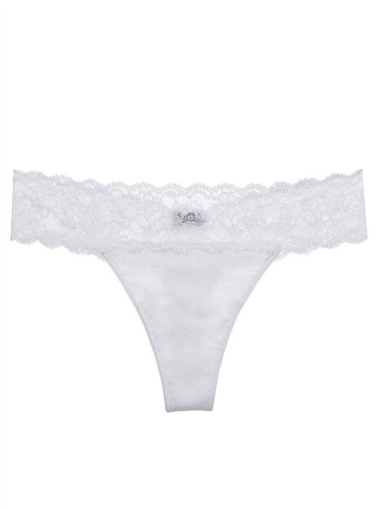 Women's Never Say Never Maternity Thong Panty In White - White