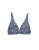 Women's Never Say Never Printed Triangle Bralette - Sorren Blue/Navy Animal