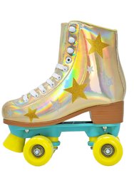 Girls Gold Glitter Iridescent Skates - Gold Glitter