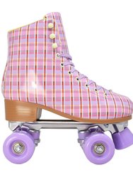 Plaid Design Roller Skates - Plaid